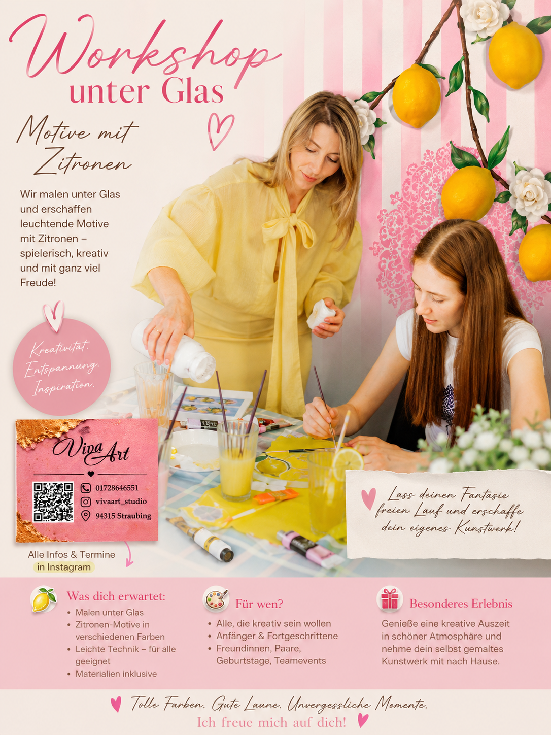 Workshop unter Glas | Motive mit Zitronen | Beginn 15:00 Uhr